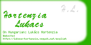 hortenzia lukacs business card