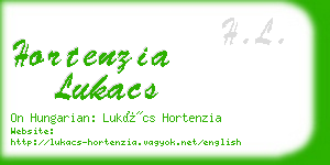 hortenzia lukacs business card